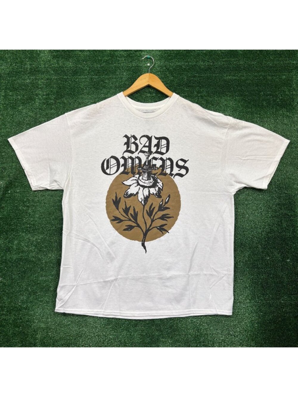 Bad Omens Sword Flower Heavy Metal Band T-Shirt Size 2XL